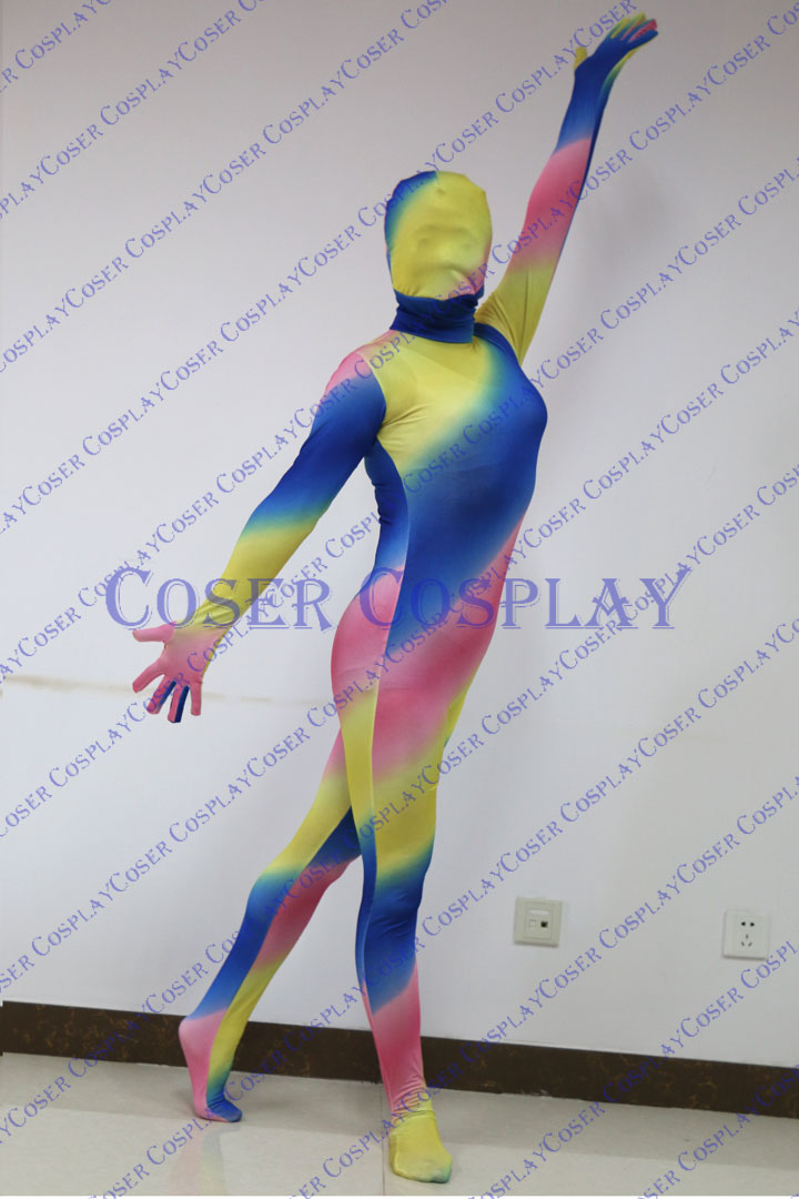 2019 Mixed Color Full Body Zentai Halloween Idea 0322